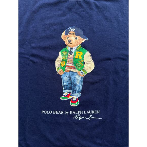 Polo Ralph Lauren Polo Bear Navy Blue Size Small T-Shirt - Picture 3 of 7